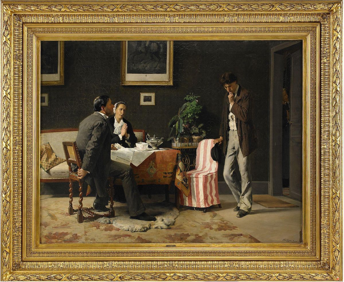 Den Forlorade Sonens Aterkomst Oil Painting by Axel Kulle