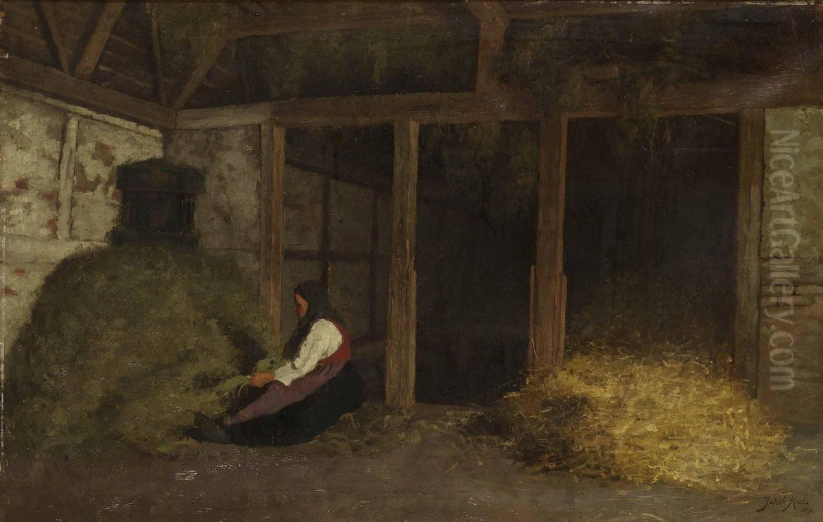 Bondkvinna. Oil Painting by Jakob Kulle