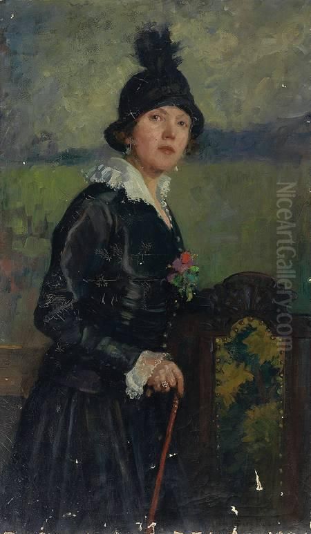 Ohne Titel Oil Painting by Mathilde Kummer-Kroell