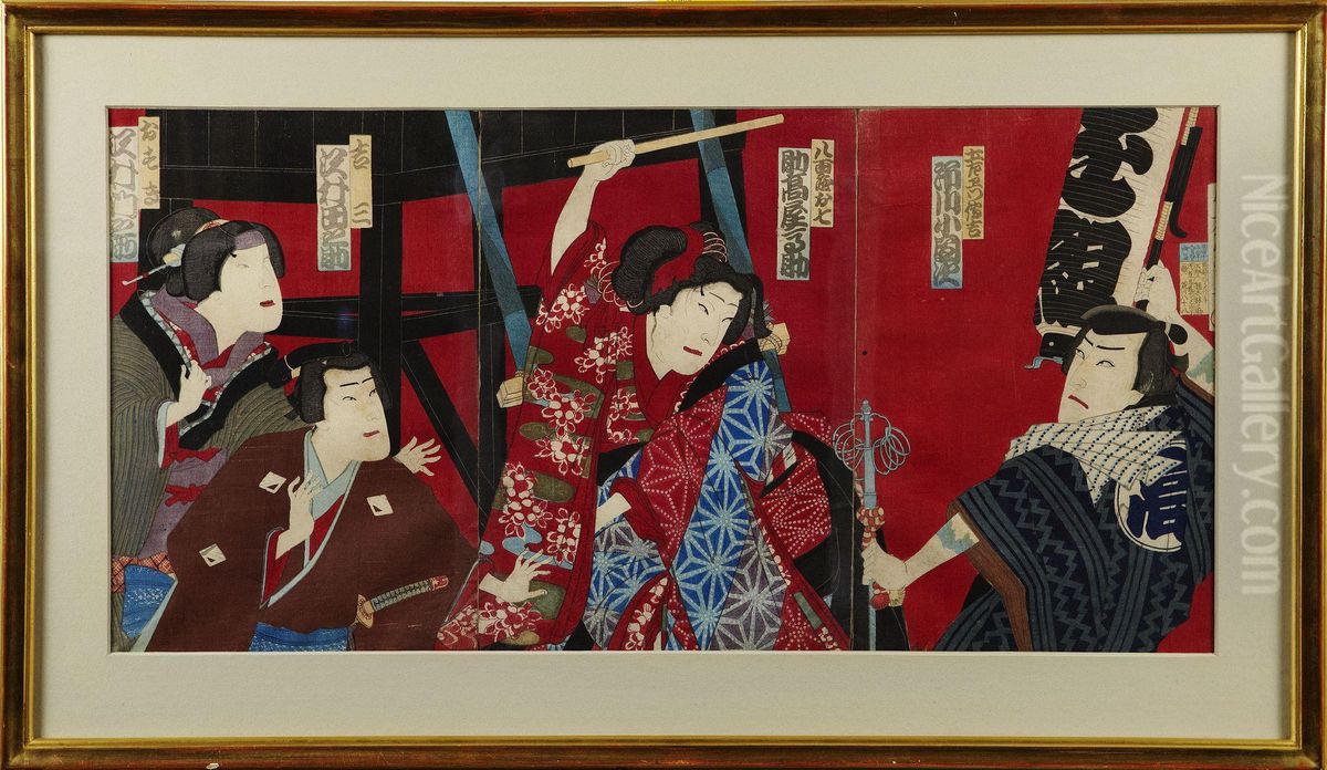 Untitled Oil Painting by Gototei Kunisada