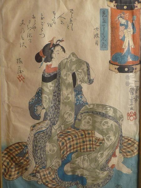 Femme Oil Painting by Utagawa Kuniyoshi