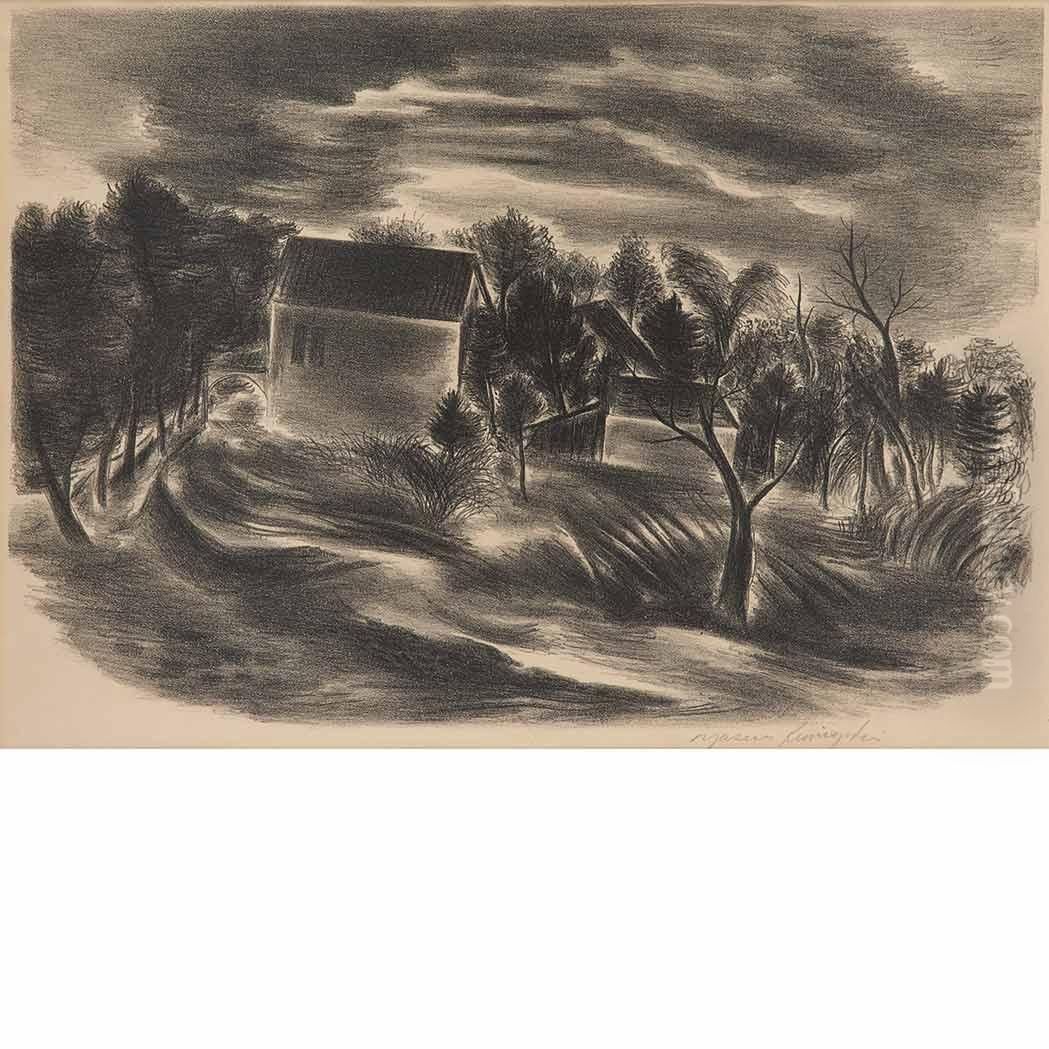 Dawn Oil Painting by Yasuo Kuniyoshi