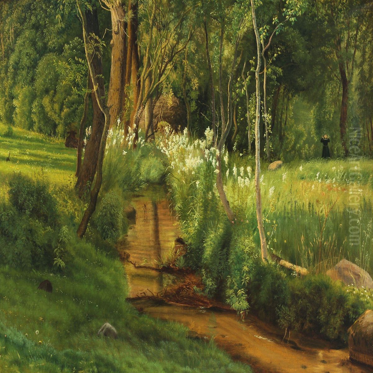 Junidag. 
Vads Molle I Naerheden Af Aakjaer Oil Painting by Vilhelm Kyhn