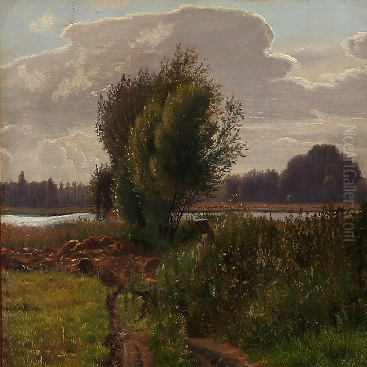 St. 
Jorgens So. 
Ved Gamle Farimagsvej Oil Painting by Vilhelm Kyhn