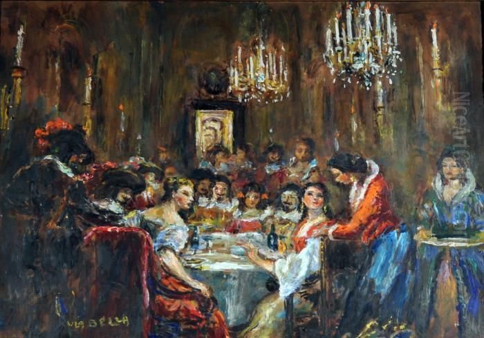 Tavolata Oil Painting by Vincenzo La Bella