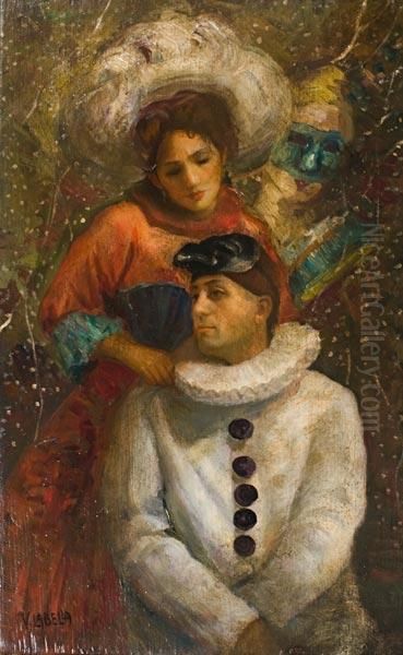 Festa In Maschera Oil Painting by Vincenzo La Bella