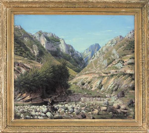 Pascolo Montano Oil Painting by Valerio Laccetti
