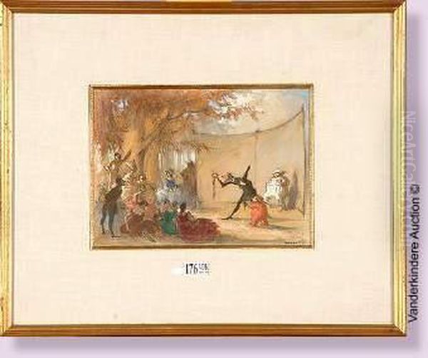 Pantomime Oil Painting by Luc Lafnet