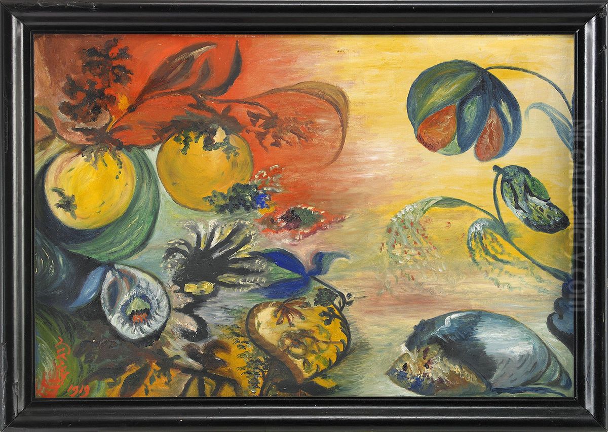 Vattenvaxter Oil Painting by Lucie Lagerbielke