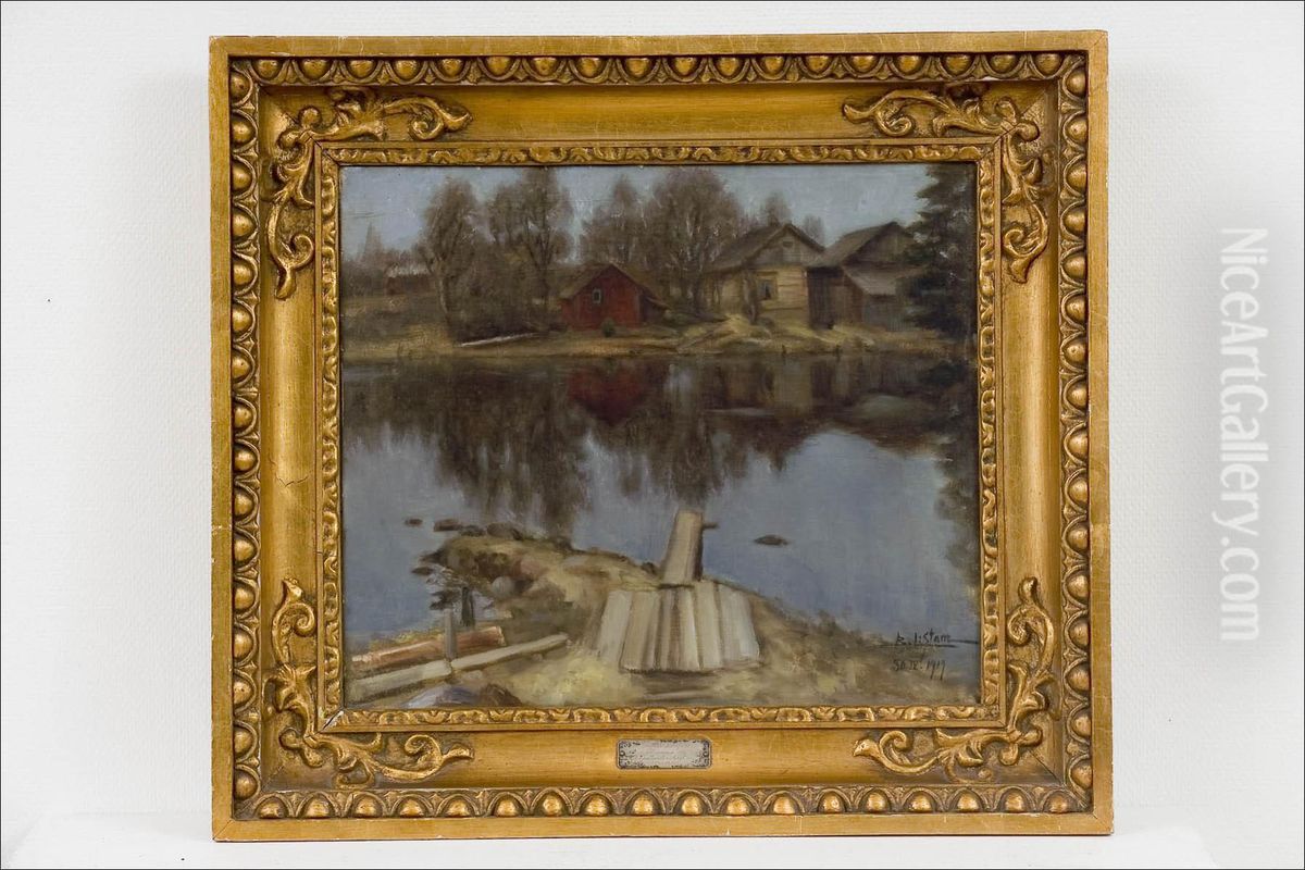 Heijastuksia - Speglingar. Oil Painting by Berndt Lagerstam