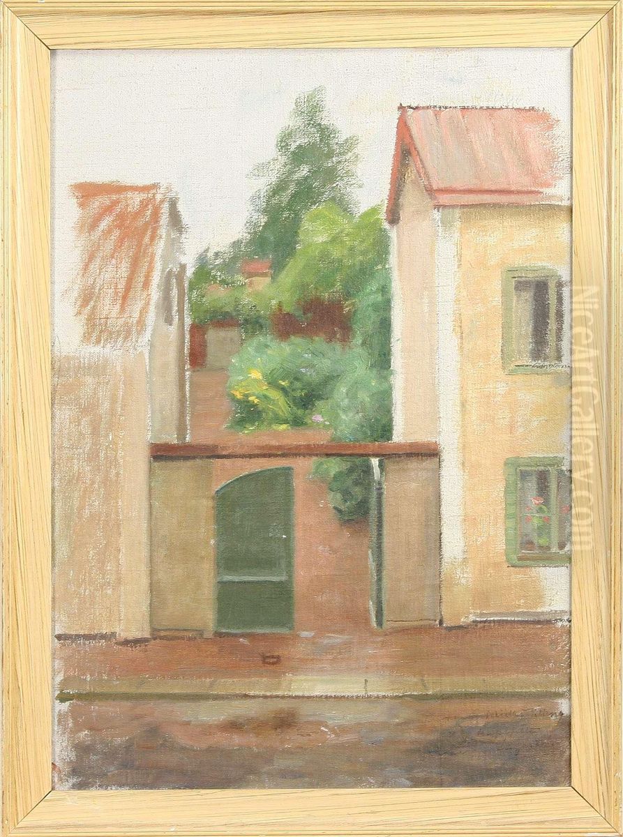 Stadsmotiv Oil Painting by Victor Lagerstrom