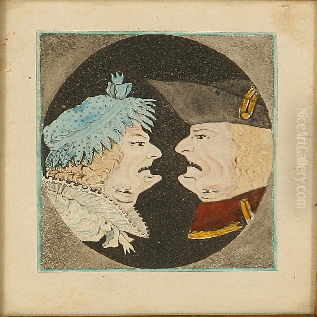 Humorous Couple In Good And Bad Mood Oil Painting by Gerhard Ludwig Lahde