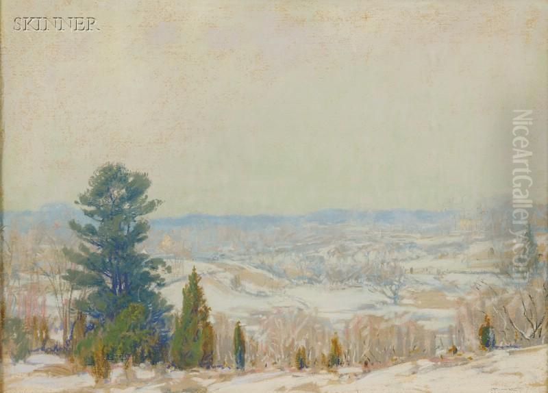 Winter View Oil Painting by Frederick Mortimer Lamb