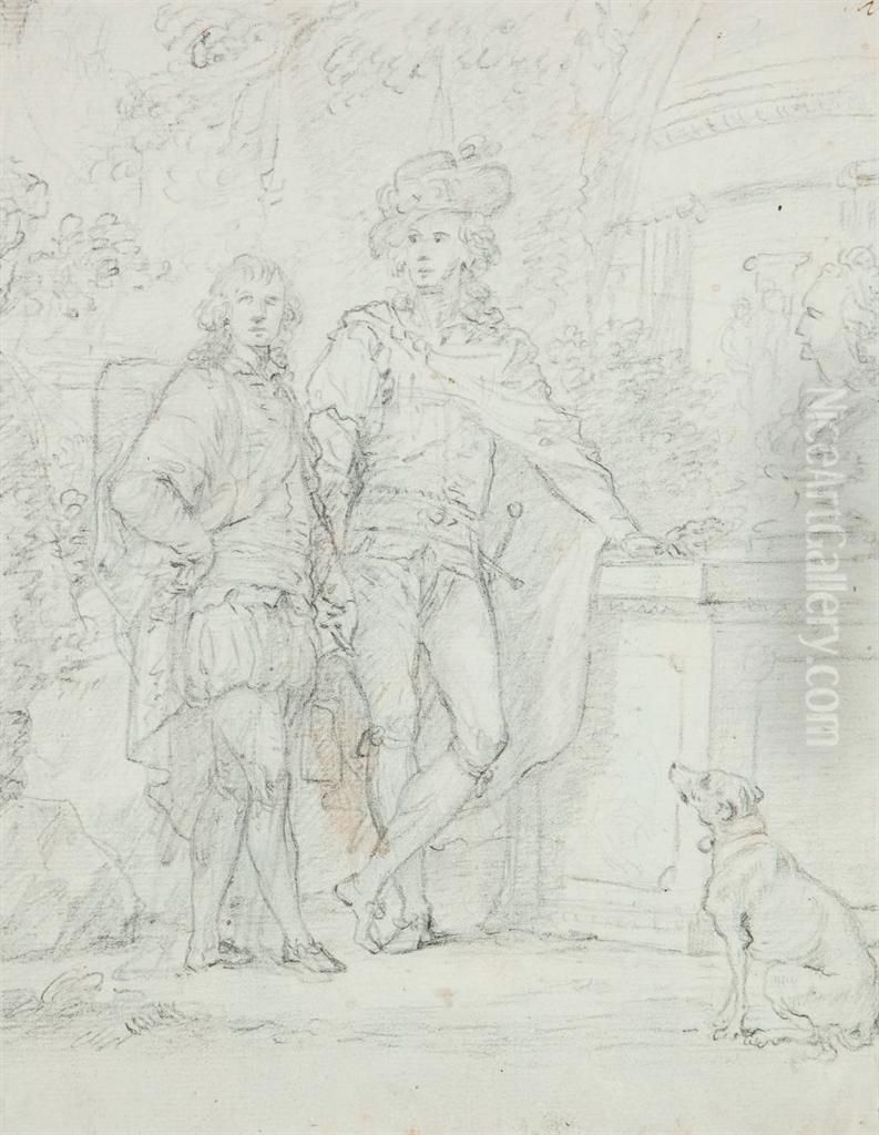 Study Of Grand Dukes Konstantin Oil Painting by Johann Baptist the Elder Lampi