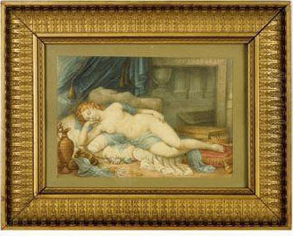 Dormant Female Nude Oil Painting by Johann Baptist the Elder Lampi