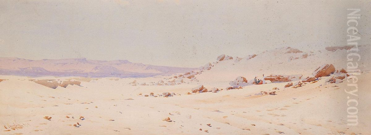 In The Desert Oil Painting by Augustus Osborne Lamplough