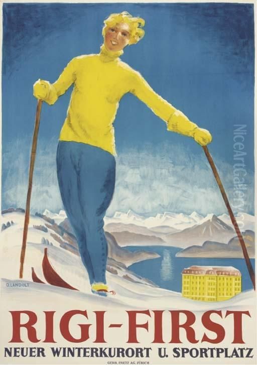 Rigi-first Oil Painting by Otto Landolt