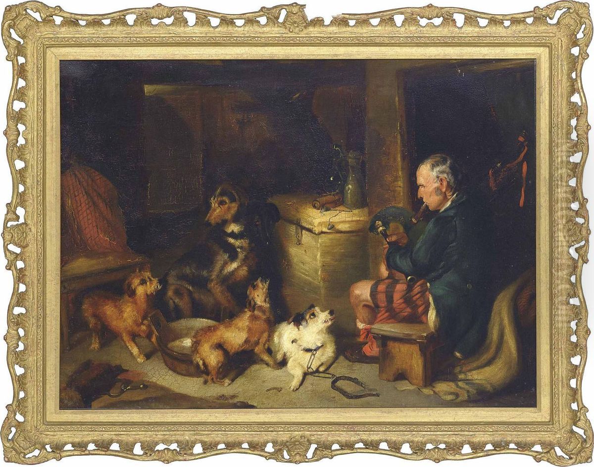 Highland Music Oil Painting by Sir Edwin Henry Landseer