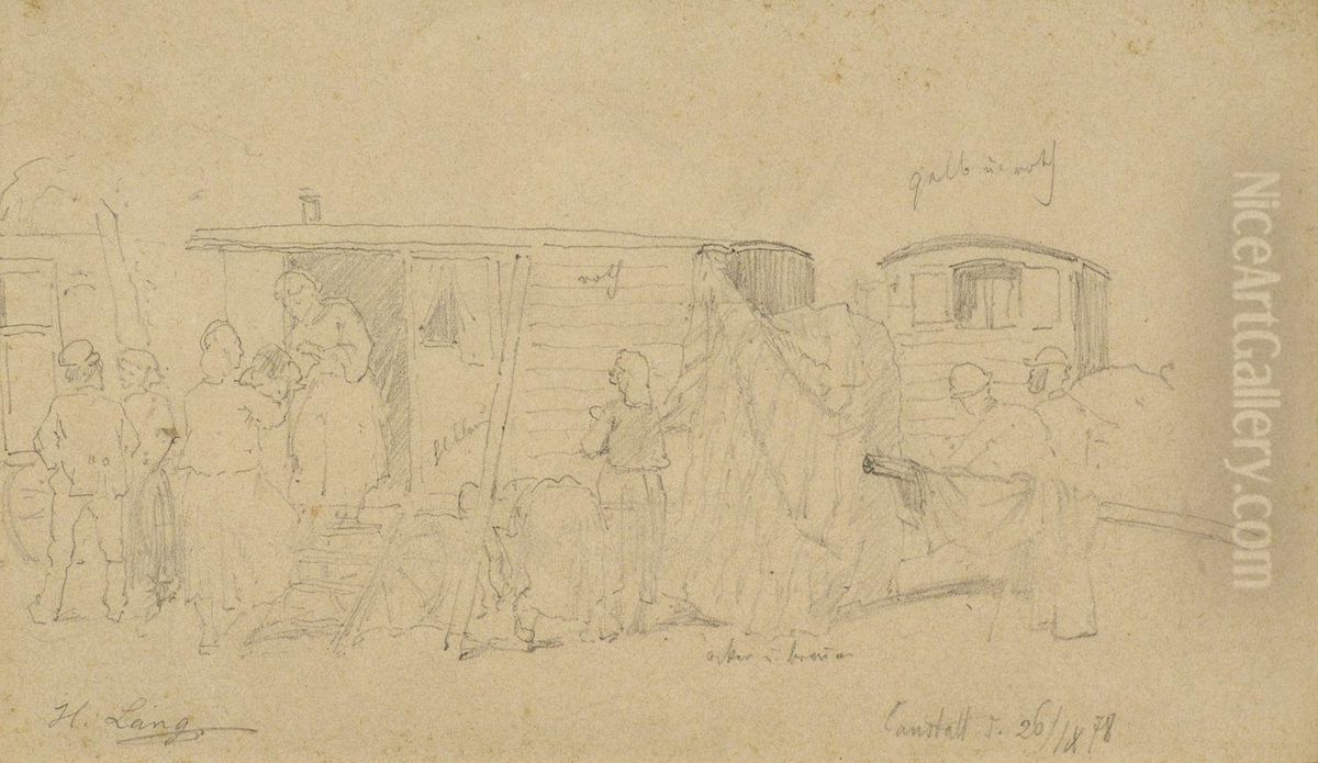 Figurenstudien,tierstudien Oil Painting by H.F. Lang