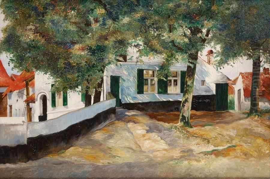 La Ferme Au Printemps Oil Painting by Maurice Langaskens