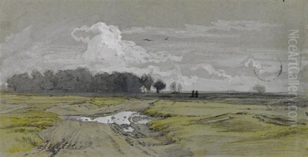 Broad Flat Landscape Oil Painting by Dietrich Langko