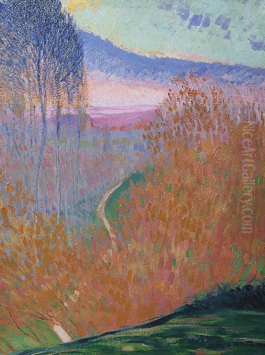 Paysage Aux Peupliers Oil Painting by Felix Lantoine