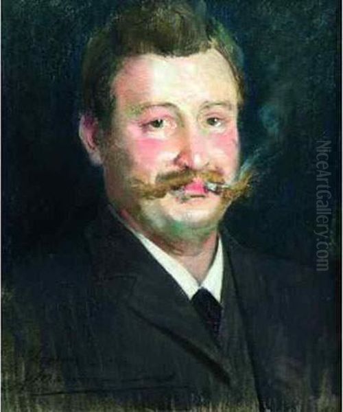 Portrait De Claudius Berton Oil Painting by Maurice Lard