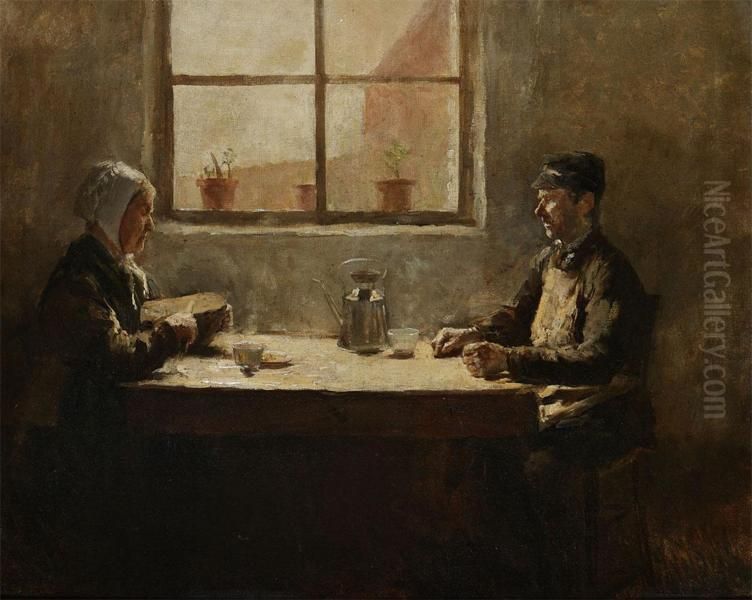 The Breakfast Oil Painting by Evert Larock