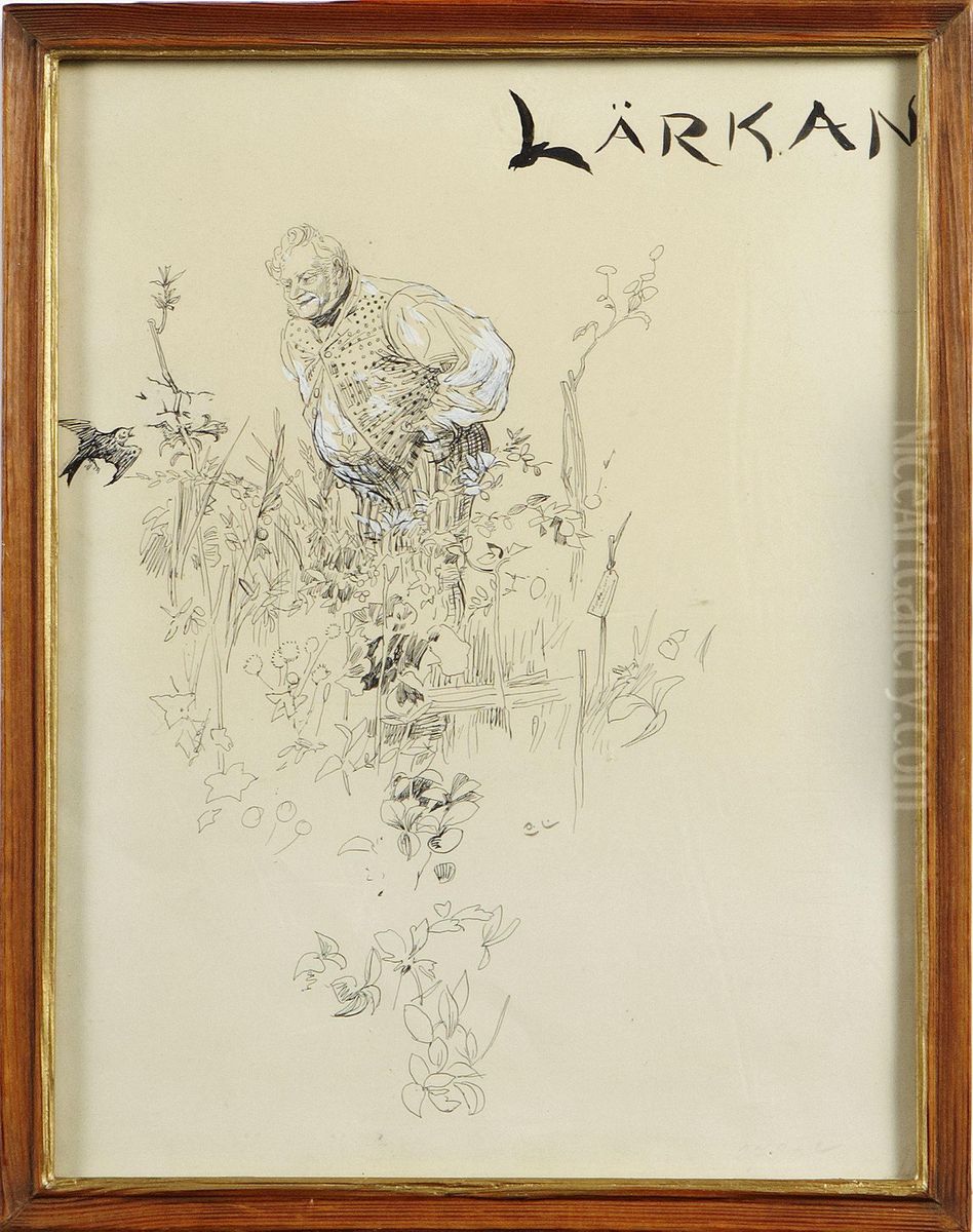 Larkan Oil Painting by Carl Larsson