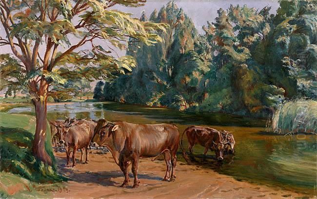 U Wodopoju, 1929 R. Oil Painting by Kazimierz Lasocki