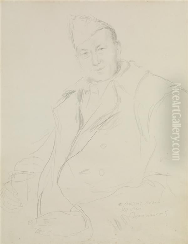 Portrait De Jean Adnet Oil Painting by Jean Launois