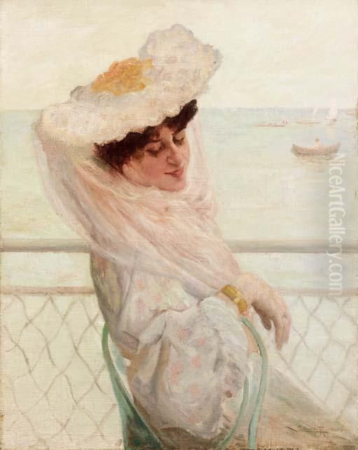 Pomeriggio Lieto In Laguna Oil Painting by Cesare Laurenti