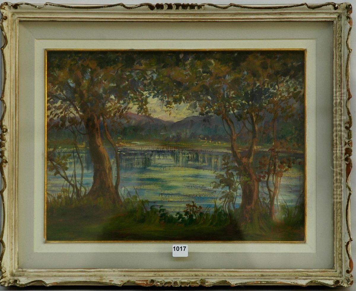 Paesaggio Con Laghetto Oil Painting by Nicola Laurenti