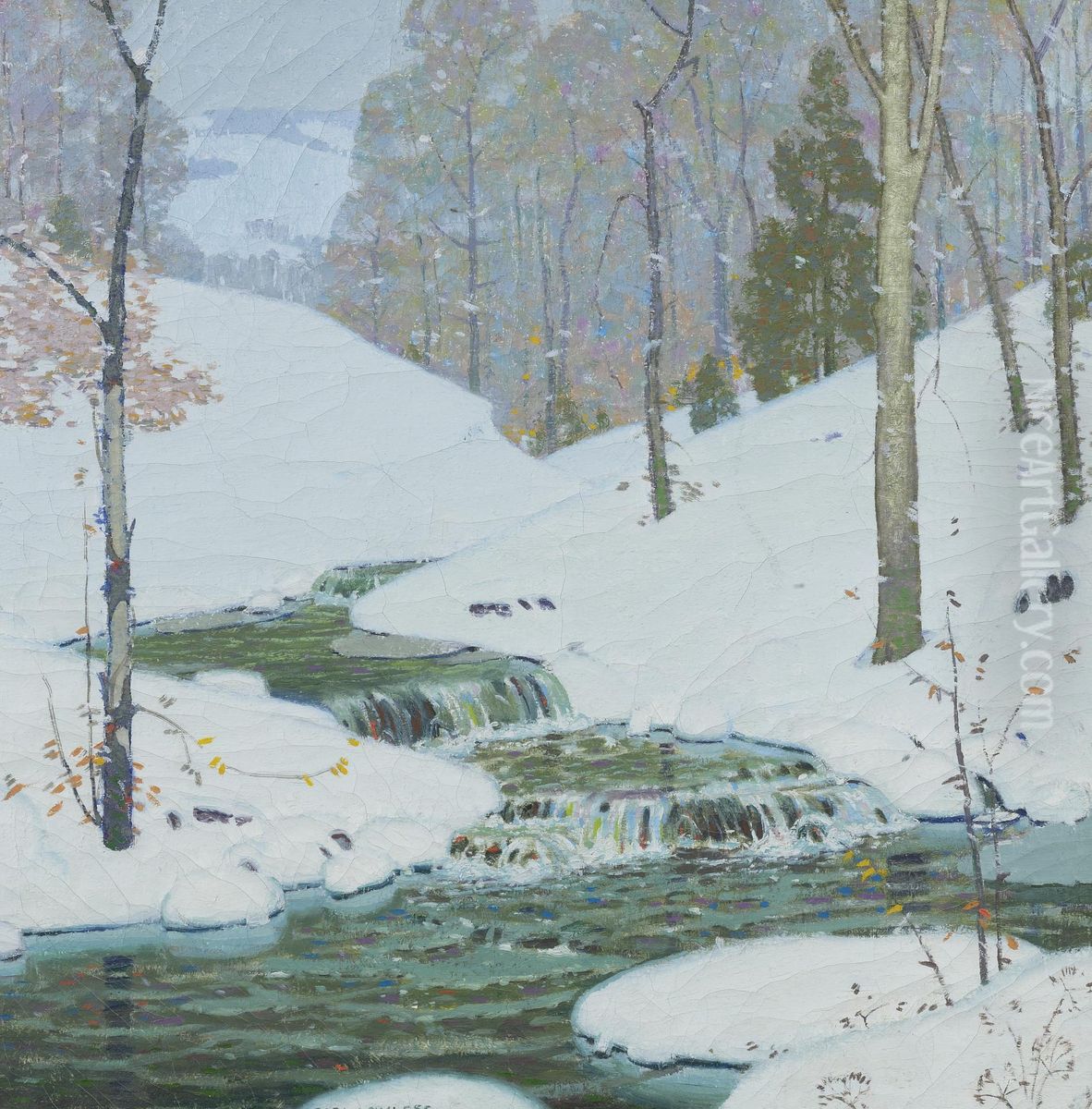 The White Mantle Oil Painting by Carl Lawless