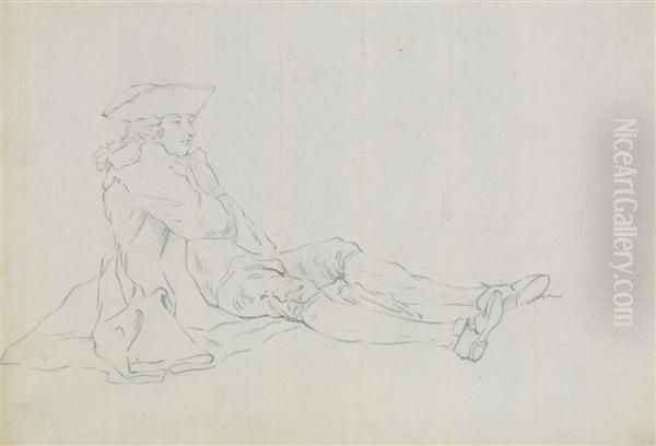 Etude De Baigneuses Oil Painting by Jacques Philippe Le Bas