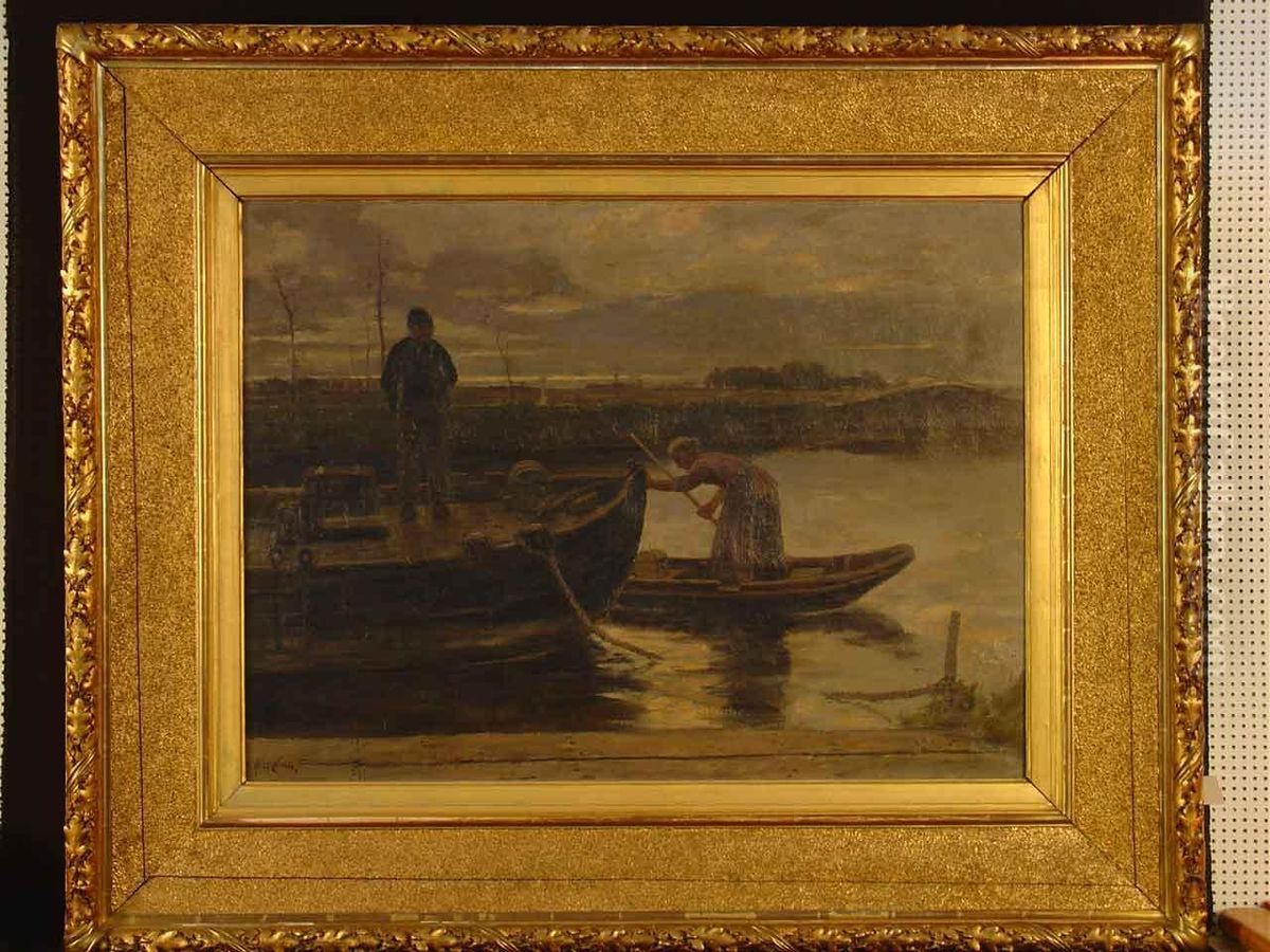 Wattfischer Oil Painting by Adolf Le Comte