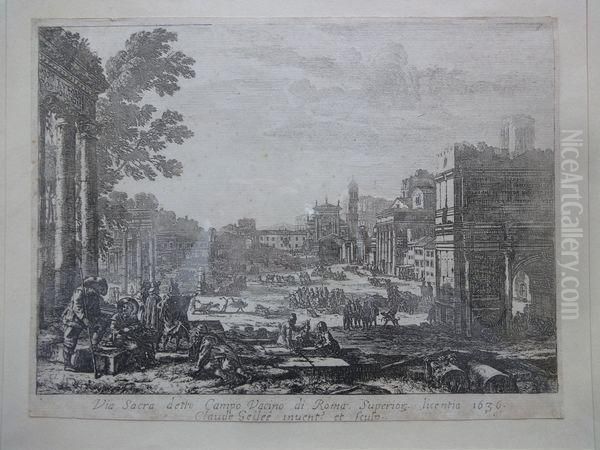 Le Campo Vaccino Oil Painting by Claude Lorrain (Claude Gellee)