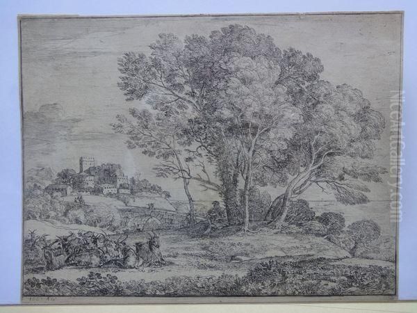 Le Chevrier Oil Painting by Claude Lorrain (Claude Gellee)