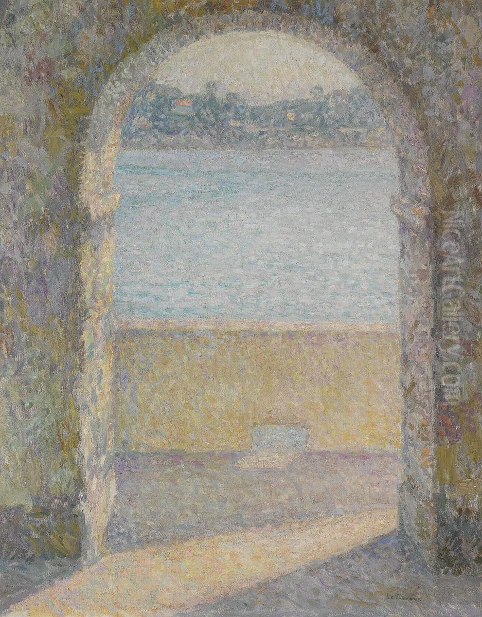 La Porte De La Mer, Villefranche-sur-mer Oil Painting by Henri Eugene Augustin Le Sidaner