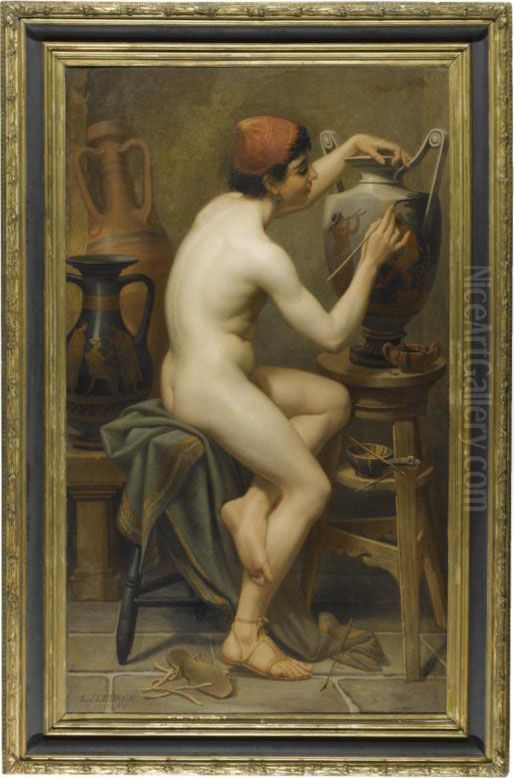 Ephebe Painting Oil Painting by Louis J. Lebrun