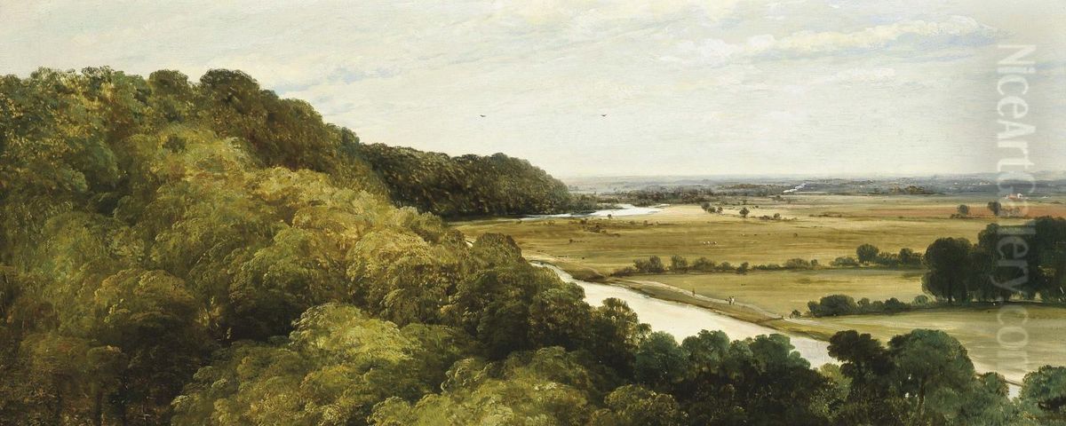 View Of Clifden Looking Towards Maidenhead Oil Painting by Frederick Richard Lee, R.A.