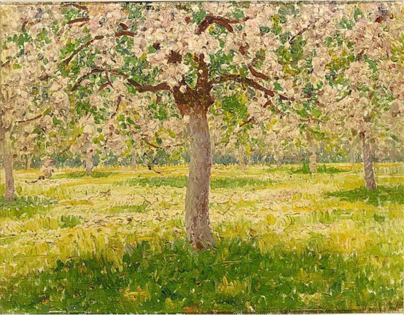 Blossom Trees Oil Painting by Wilhelm Lefebre
