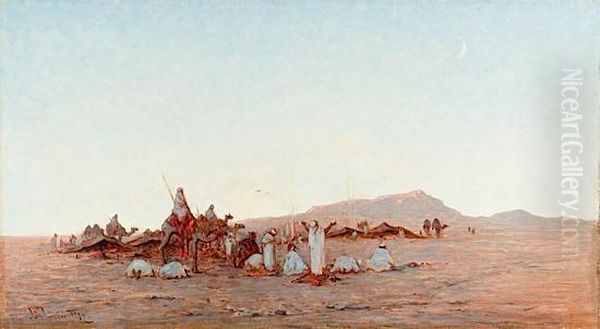 L'heure De La Priere Oil Painting by Leon Adolphe Legendre