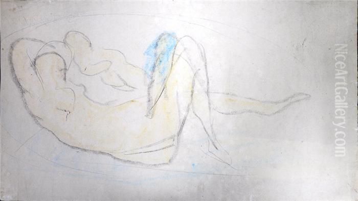 Liegende Mit Kind Oil Painting by Wilhelm Lehmbruck