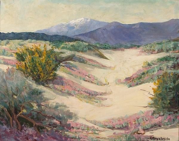 Desert Verbena Oil Painting by Kathryn Woodman Leighton