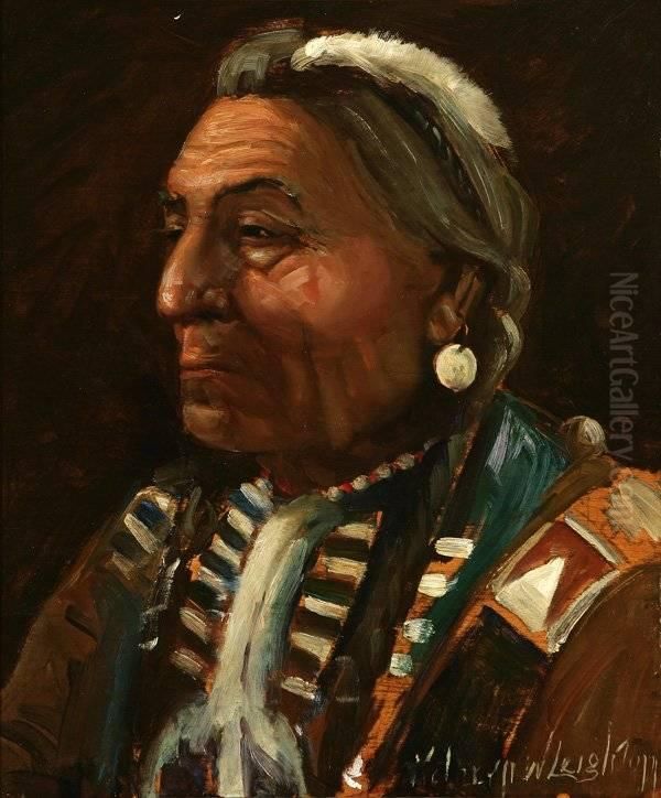 Chief Three Bears (deceased) Oil Painting by Kathryn Woodman Leighton