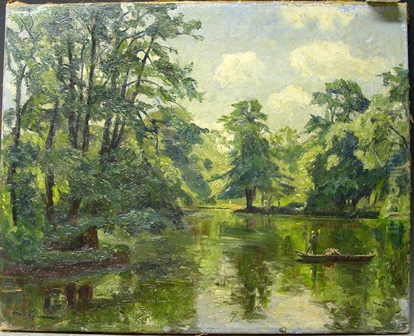 Mittag Am Neuen See Oil Painting by Louis Lejeune