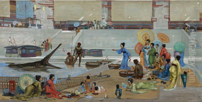 Gift Of The Gharial Oil Painting by Paul-Marie Lenoir