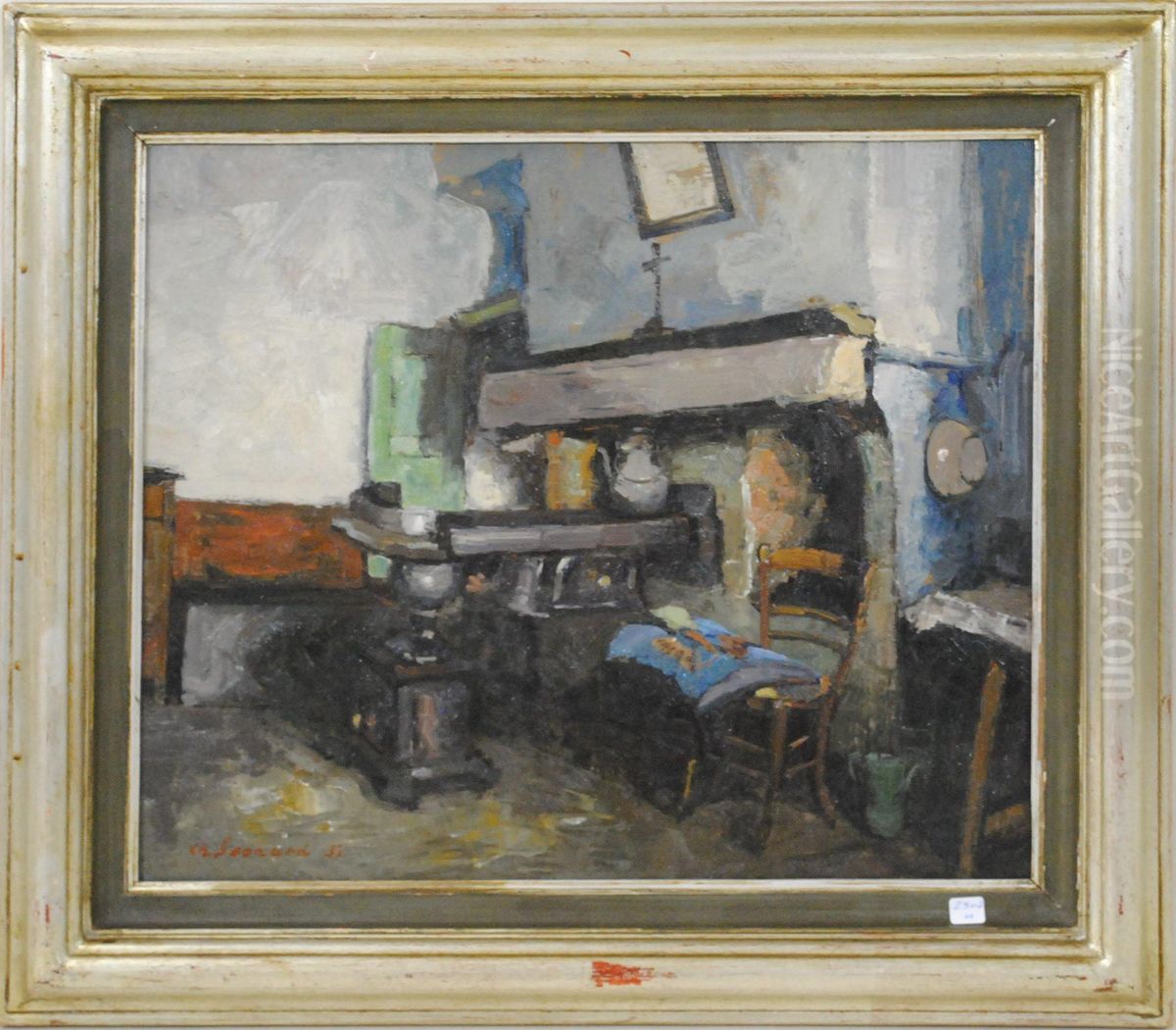 Vue D'interieur Oil Painting by Charly Leonard