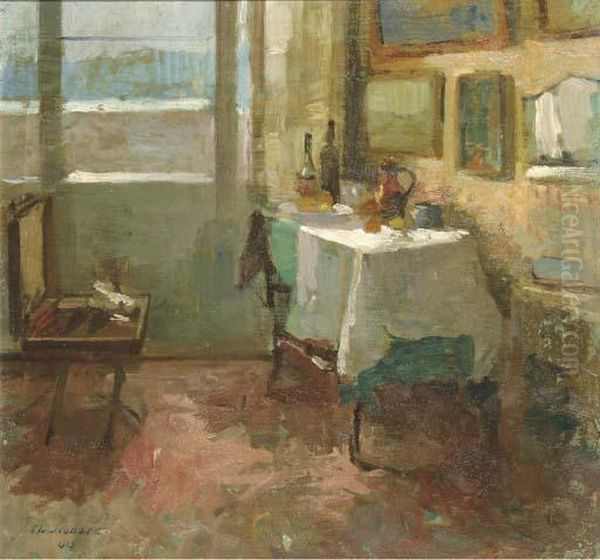 Interior Oil Painting by Charly Leonard